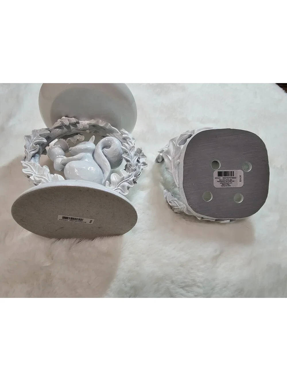 Squirrel with Nuts Candle and Soap holder Set